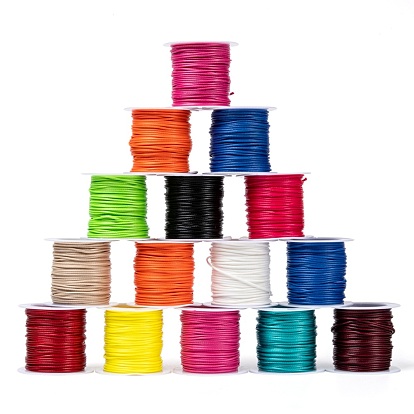 Korean Waxed Polyester Cords, 1mm, about 10.93 yards(10m)/roll, 25rolls/bag