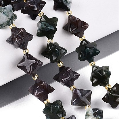 Природного индийского агата бисер нитей, звезда, с бисером