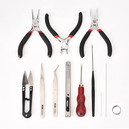 Jewelry Tool Kit DIY Tools Set with Plies Scissor Beading Needles