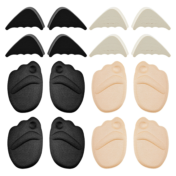 6 пары противоскользящих подушечек для подушечек стопы из ЭВА и 6 пары резиновых регулируемых наполнителей для обуви