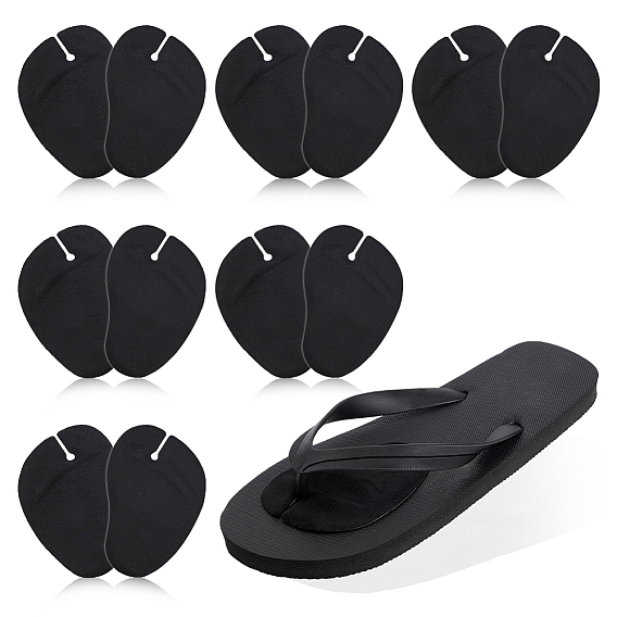 6 Комплект из двух накладок из искусственной кожи для передней части шлепанцев, нескользящие подушечки для передней части стопы