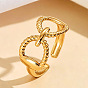 Twist 304 Stainless Steel Cuff Open Rings, Bowknot