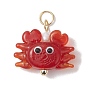 Подвески лэмпворк ручной работы, крабовые прелести, с 304 двойными петлями из нержавеющей стали