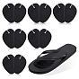6 Комплект из двух накладок из искусственной кожи для передней части шлепанцев, нескользящие подушечки для передней части стопы