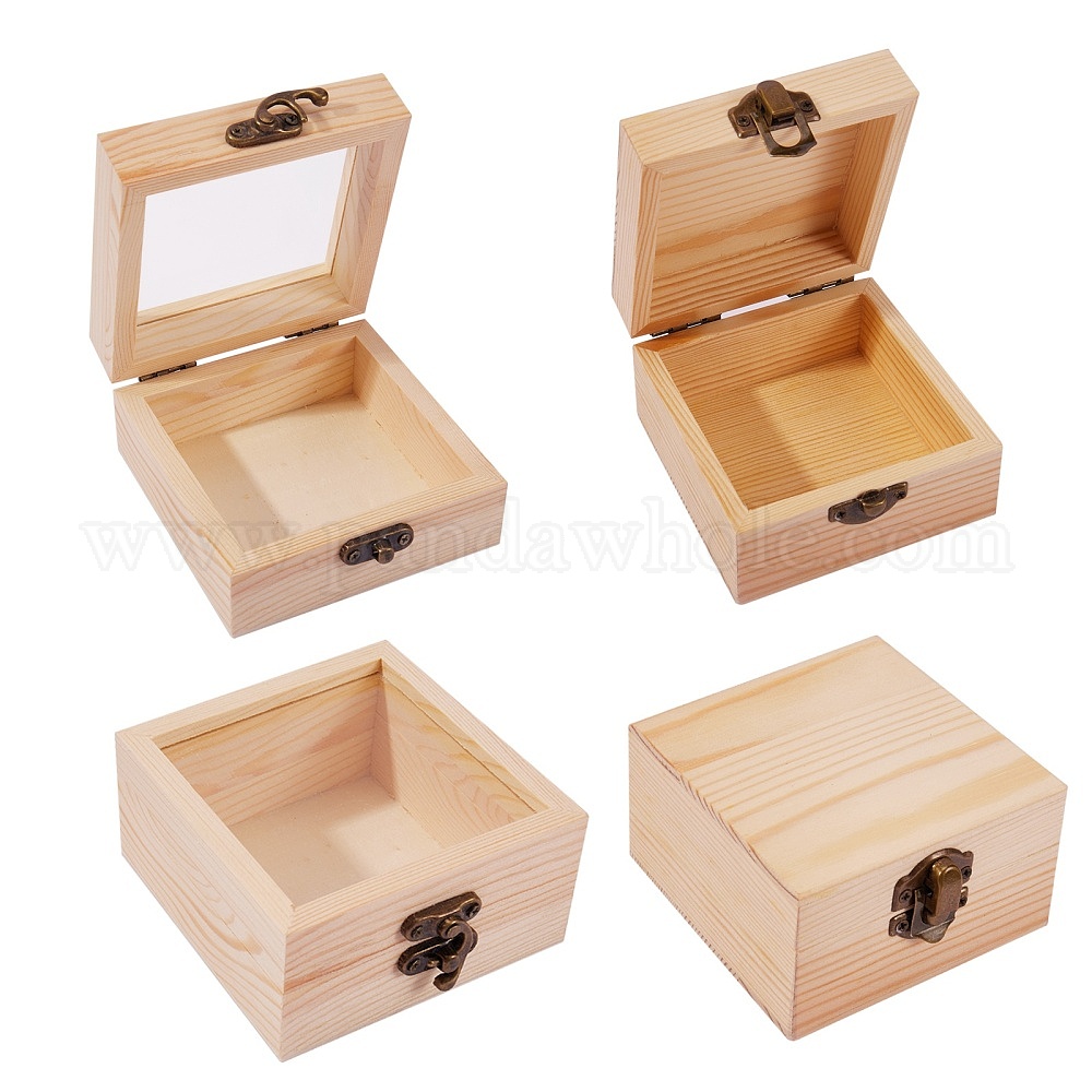 caja, caja tapa cristal, caja rectangular, caja pino, caja con cierre