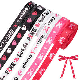 6 рулоны 6 стили ленты тема полиэстеровая лента/лента с принтом сердца/слова, для упаковки подарков