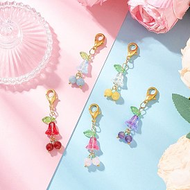 Подвесные украшения из вишневого натурального голубого кварца, окрашенного желтого нефрита, сердолика, розового кварца, аметиста и цветочного стекла, с цинковым сплавом застежками омаров коготь