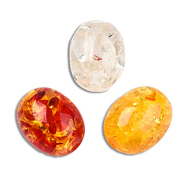 Resin Imitation Amber Beads, Oval