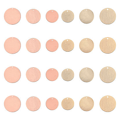 Brass Pendants, Flat Round
