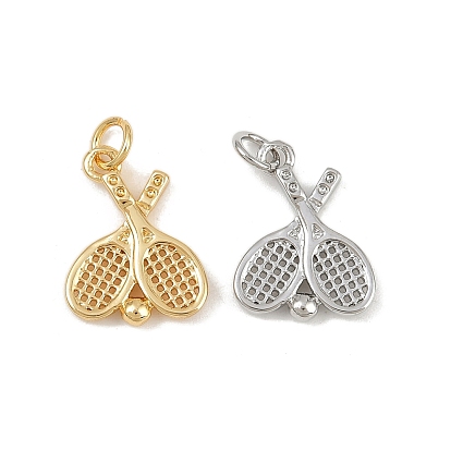 Латунные подвески, без кадмия и без свинца, ракетки, с целью перехода в кольце