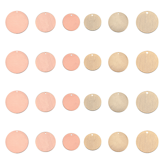 Brass Pendants, Flat Round