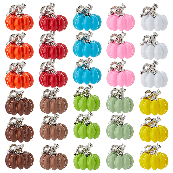 30 шт 10 цвета подвески из сплава, окрашенные распылением, 3 d тыква