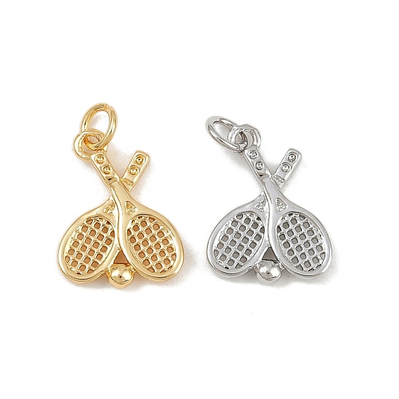 Латунные подвески, без кадмия и без свинца, ракетки, с целью перехода в кольце