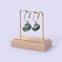 Peach Wooden Earring Display, Jewelry Display Rack, with Iron Findings