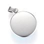 Jesus Theme Glass Pendants, For Easter, with 201 Stainless Steel Findings, Flat Round