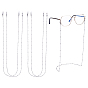 Unicraftale 304 цепочки для очков из нержавеющей стали, шейный ремешок для очков, с кабельными цепями, круглые бусины, застежки-клешни и резиновые петли на концах