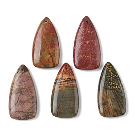 Натуральная полихромная яшма/камень Пикассо/подвески из яшмы Пикассо, треугольник прелести