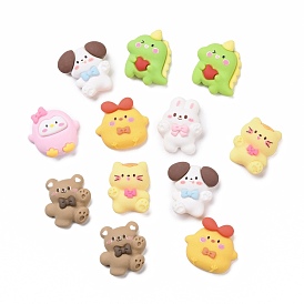 Opaque Resin Decoden Cabochons, Mixed Animal Shapes