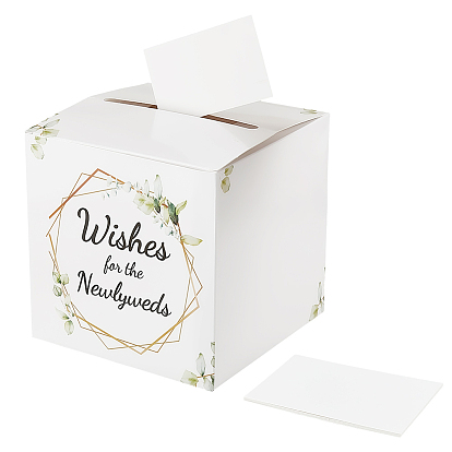1 Набор коробок для бумажных открыток для выпускного вечера, Квадратные коробки для выпускных открыток с 5шт. бумажных открыток