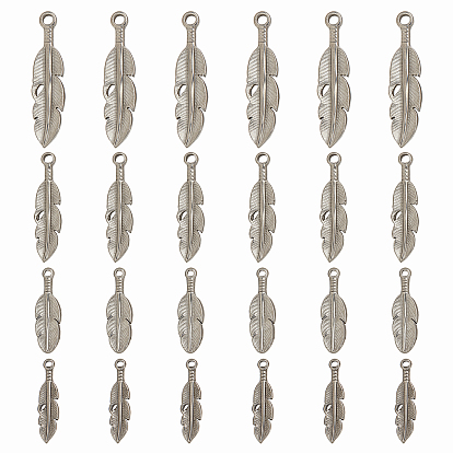 Pendentifs en acier inoxydable, feuille
