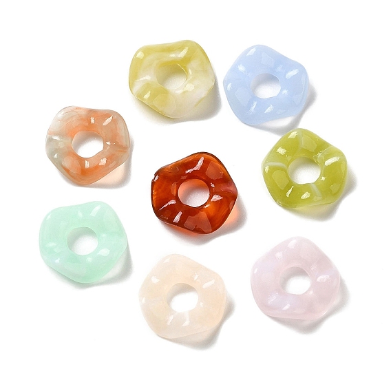 Прозрачные акриловые бусины, два тона, цветок