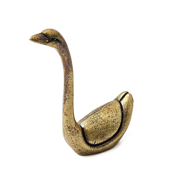 Латунные миниатюрные фигурки лебедей статуэтки для домашнего офиса настольное украшение