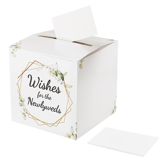 1 Набор коробок для бумажных открыток для выпускного вечера, Квадратные коробки для выпускных открыток с 5шт. бумажных открыток