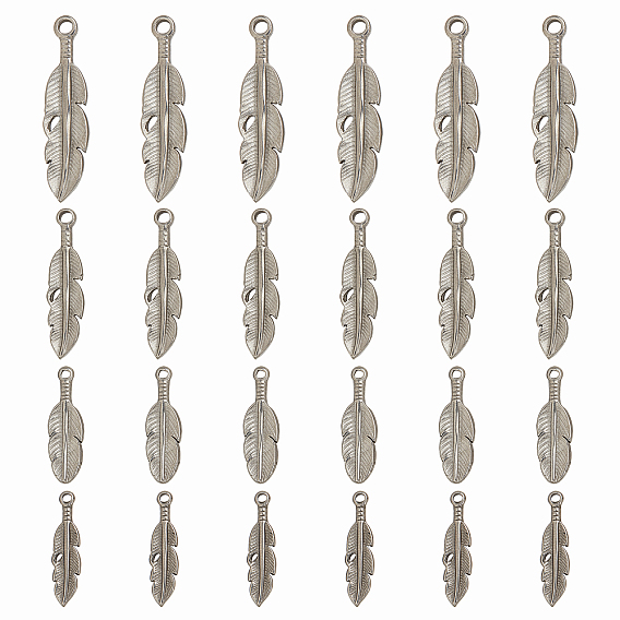 304 Stainless Steel Pendants, Leaf