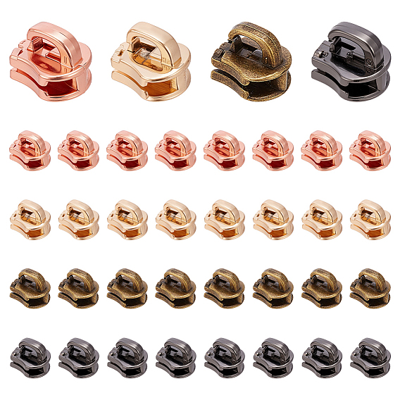 50шт. 5 цвета, язычок молнии из цинкового сплава, аксессуары для одежды