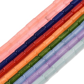 Бусины из натурального белого нефрита, колонка, окрашенные