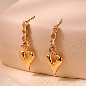 18K Gold Plated Silver Needle Earrings - Allergy-free, Business Chic, Fashionable Ear Studs.