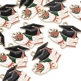 Подвески из сплава с эмалью, золотые