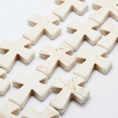 Бусины из синтетического магнезита, крестик