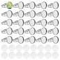 Наборы для самостоятельного изготовления колец-манжет, включая 304 компоненты кольца манжеты из нержавеющей стали, Прозрачные стеклянные кабошоны
