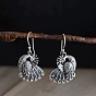 Alloy Dangle Earrings for Women, Peacock