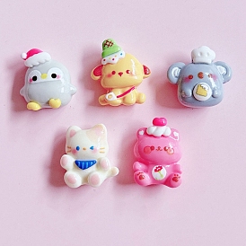 Кабошоны из смолы в виде мультфильмов животных, разнообразные