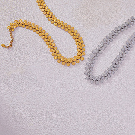 Цветок 304 ожерелья из нержавеющей стали для женщин