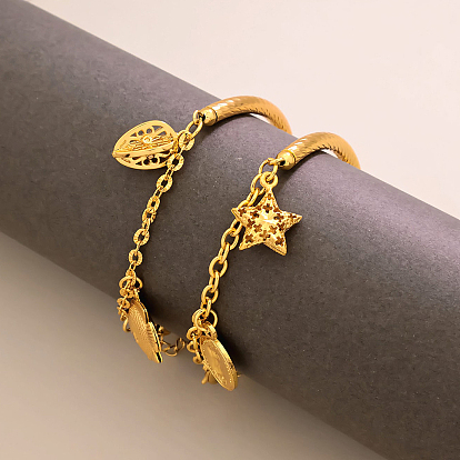 Летние пляжные регулируемые браслеты с подвесками в виде морских животных из латуни для женщин