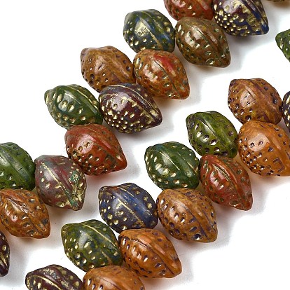 Выпечка краска бисер пряди, золотой металл обвитыми, двухконусные