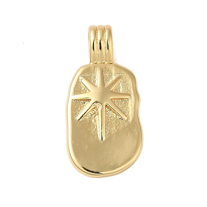 Rack Plating Brass Pendants, Cadmium Free & Lead Free, Sun