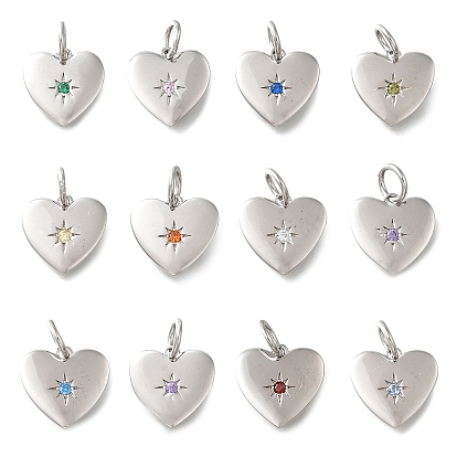 925 Прозрачное серебро с микропаве из прозрачного кубического циркония, сердце, с целью перехода в кольце, платина