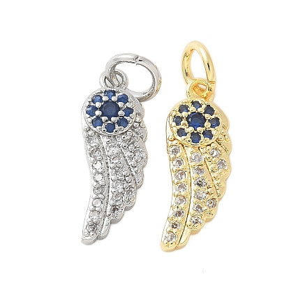 Латунные микро проложить кубического циркония подвески, без кадмия, без никеля и без свинца, прелести из перьев, с целью перехода в кольце