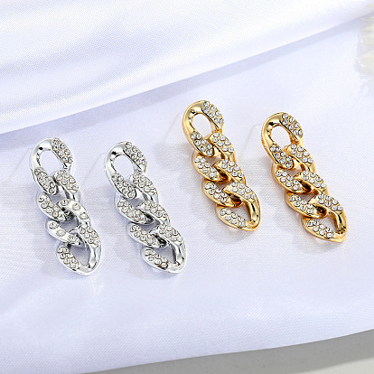 Minimalist Diamond Chain Earrings: Fashionable Geometric Studs for a Chic Look
