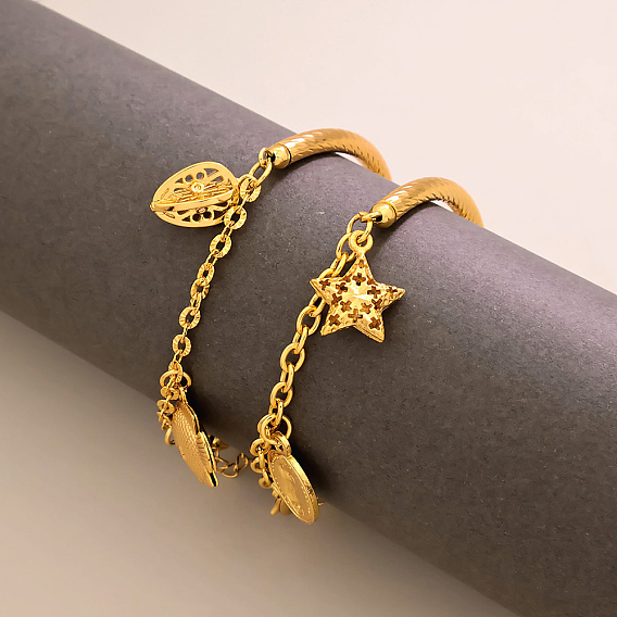 Летние пляжные регулируемые браслеты с подвесками в виде морских животных из латуни для женщин