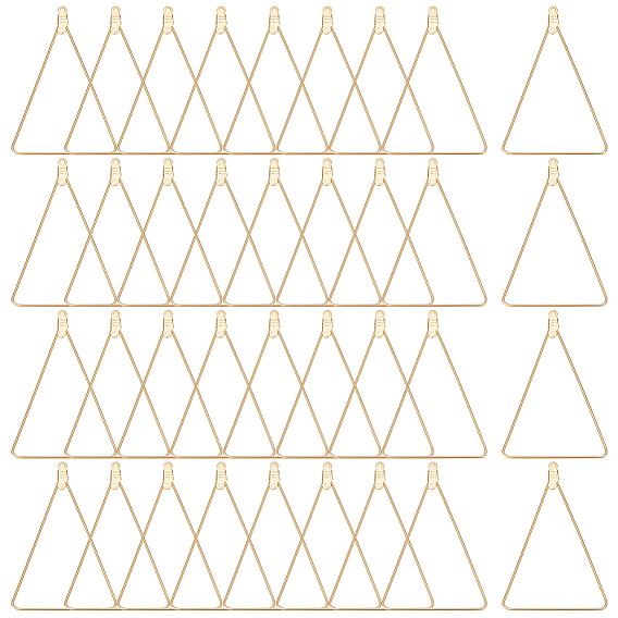 40 шт. латунные подвески для разъемов, треугольные ссылки