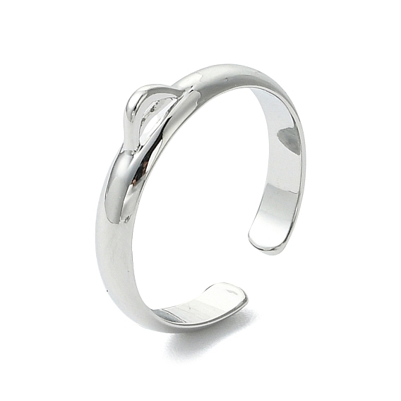 SHEGRACE Adjustable Brass Ring Components, Loop Ring Base, Cadmium Free & Nickel Free & Lead Free