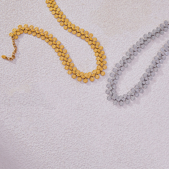 Цветок 304 ожерелья из нержавеющей стали для женщин