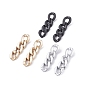 3Pcs 3 Color CCB Plastic & Acrylic Curb Chain Dangle Stud Earrings Set, Chunky Earrings with Stailess Steel Pins for Women