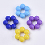 Opaque Acrylic Pendants, Faceted, Flower