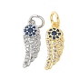 Латунные микро проложить кубического циркония подвески, без кадмия, без никеля и без свинца, прелести из перьев, с целью перехода в кольце